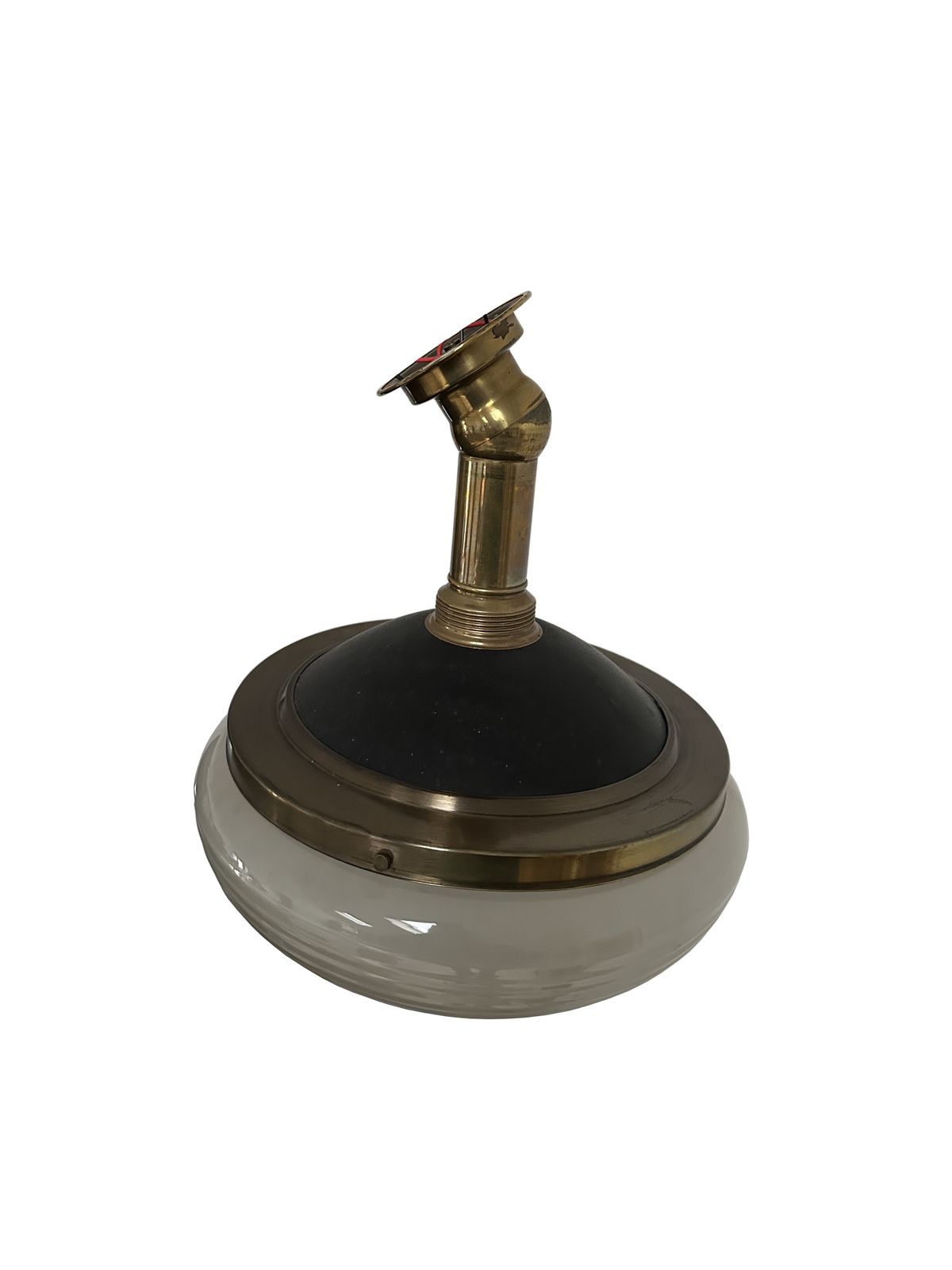 Antique German Photographic Brass Glass Carl Zeiss Ikon Jena Ceiling Wall Pendant Light Lamp By Adolf Meyer photo vinterior