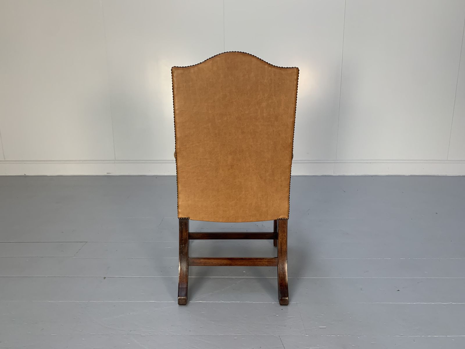 George Smith “Gainsborough” Unbuttoned Carver Armchair – In Tan Brown Leather photo furniture