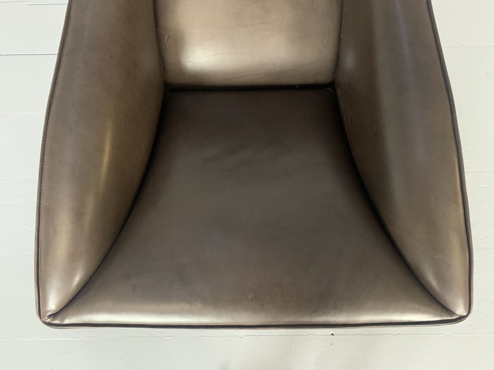 Furniture Molteni & C “Doda” Armchair – In Pale Walnut Brown Leather photo