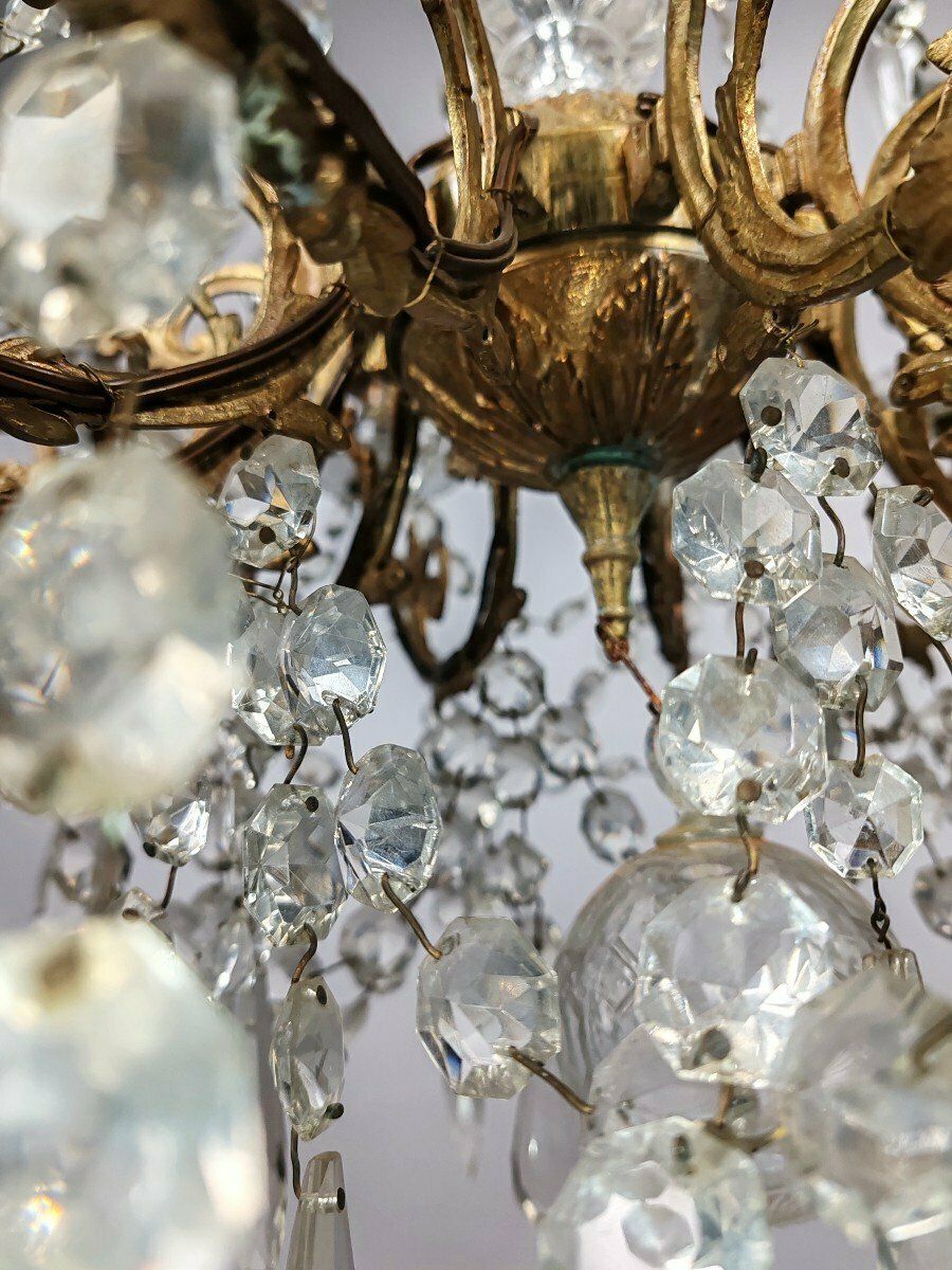 12 Light Chandelier, Glass And Crystal photo buy