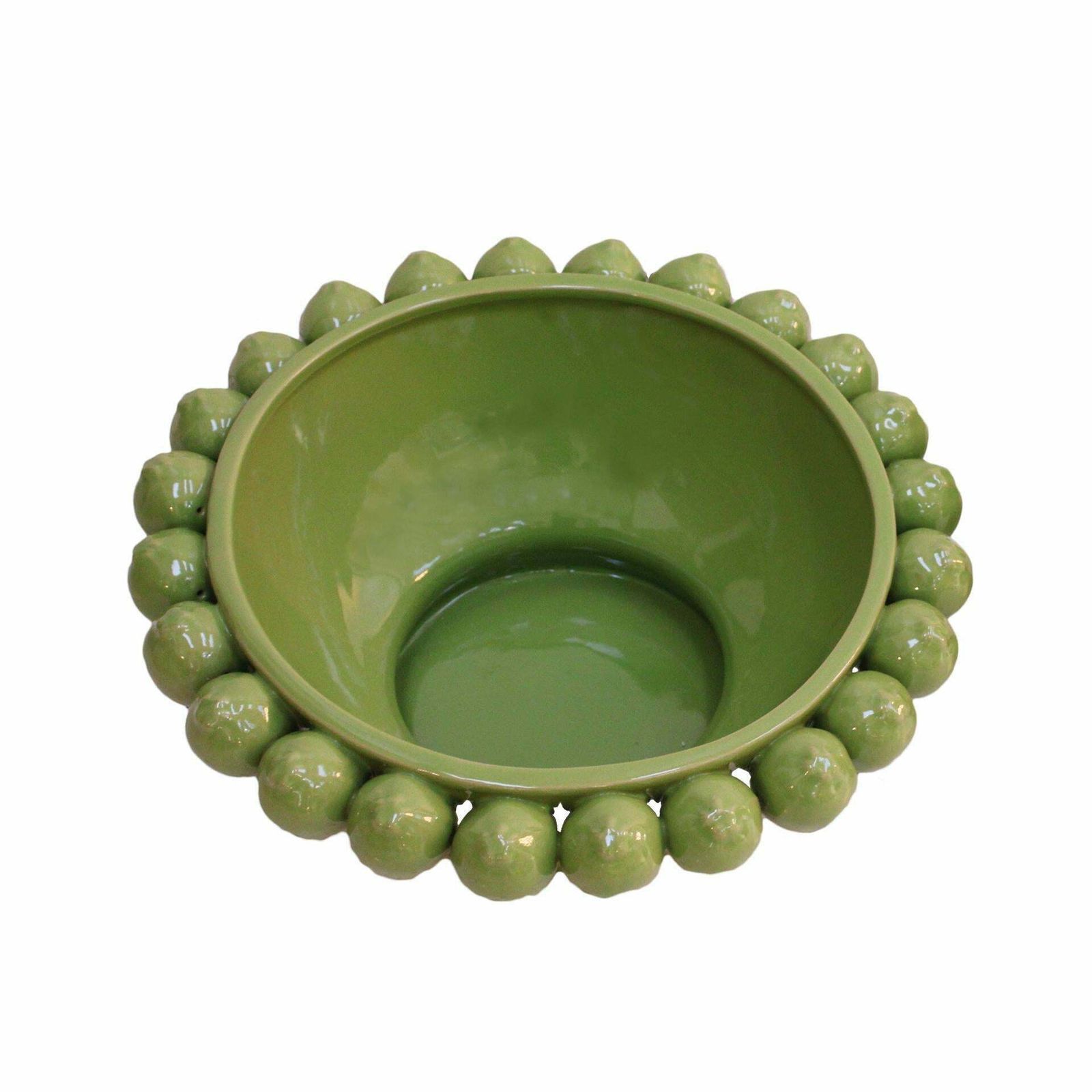 Contemporary Italian Ceramic Vase With Fruit Motifs photo for sale