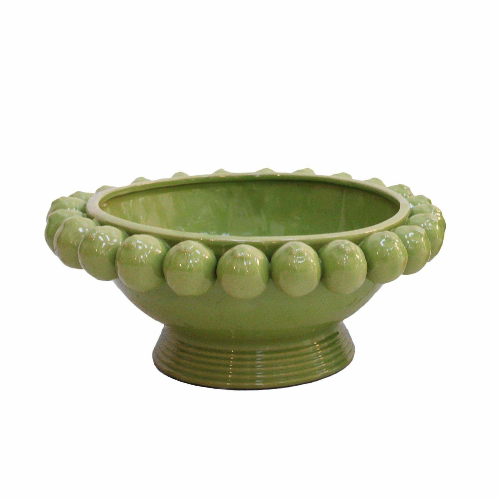 Contemporary Italian Ceramic Vase With Fruit Motifs photo Home Decor