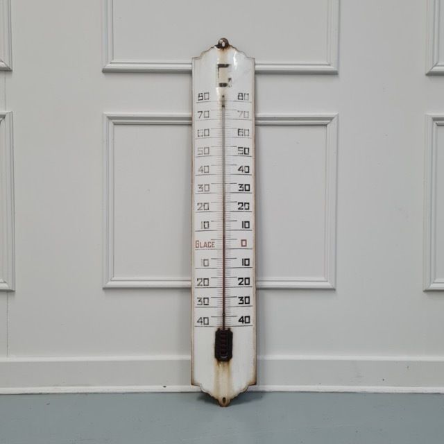Large Vintage French Enamel Thermometer Free Delivery England/Wales