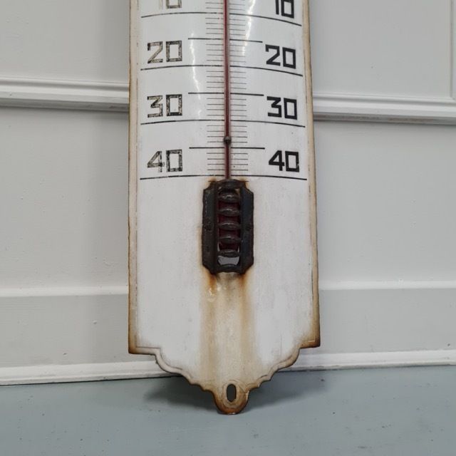 Large Vintage French Enamel Thermometer Free Delivery England/Wales photo for sale