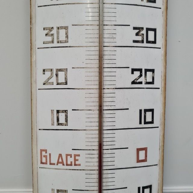 Large Vintage French Enamel Thermometer Free Delivery England/Wales photo Home Decor
