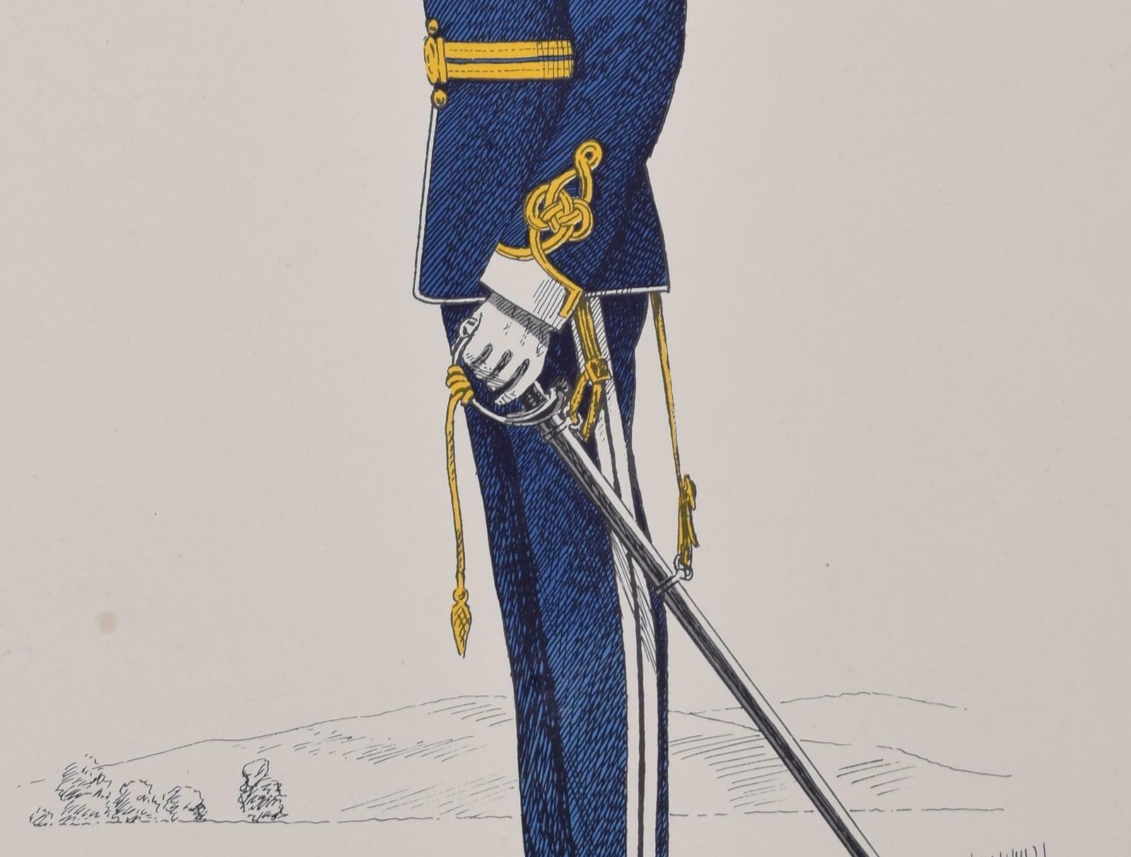 Royal Army Service Corps Institute Of Army Education Military Uniform Lithograph photo for sale
