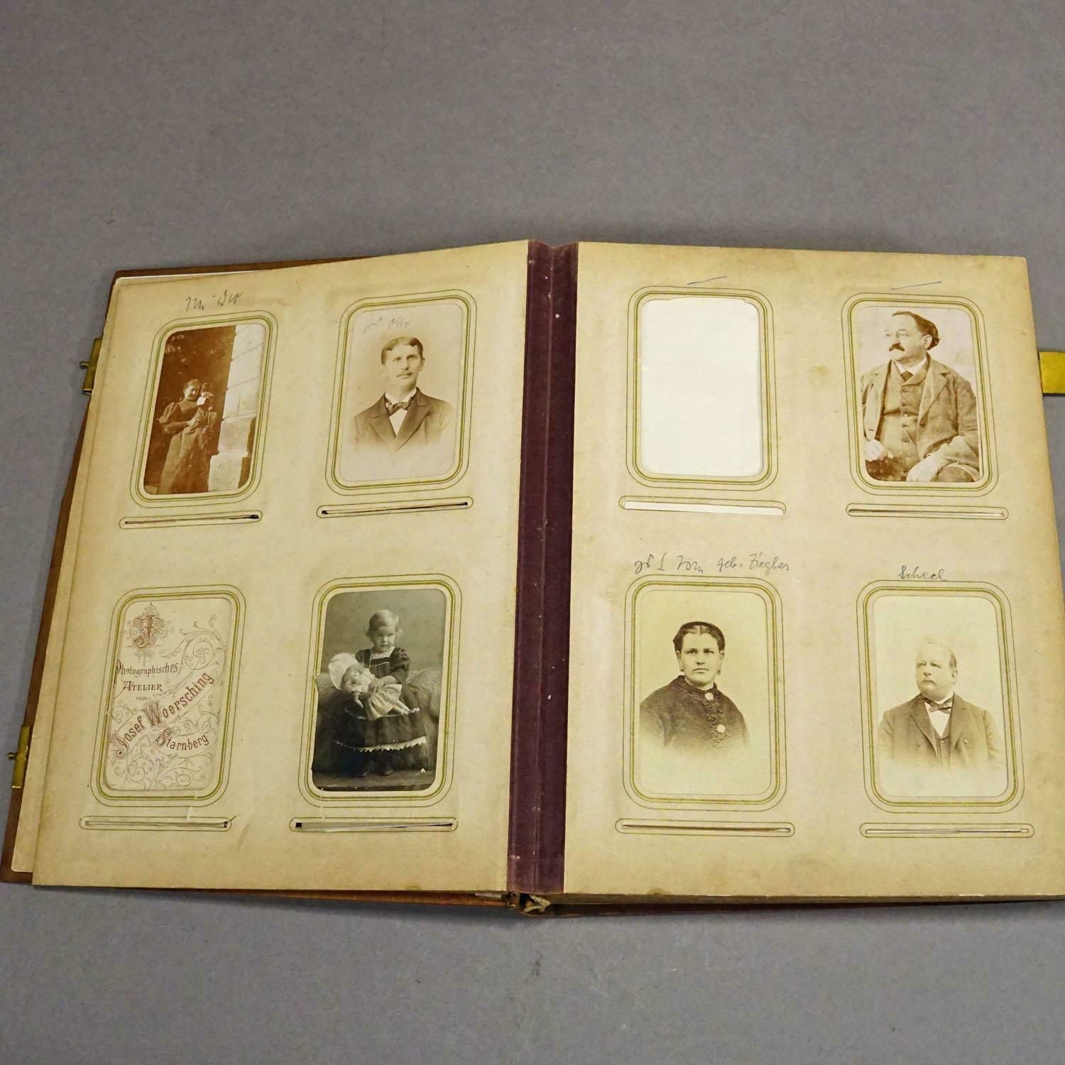 Large Antique Photo Album With Wooden Carved Cover, Brienz Ca. 1900 photo vintage