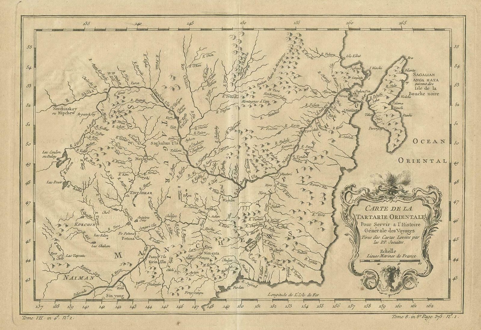 Antique Map Of Manchuria And The Northeast Portion Of Tartary photo for sale