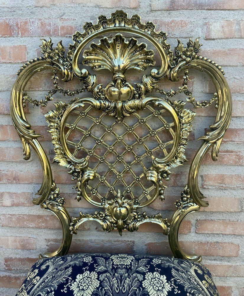 French Louis XV Style Bronze Side Chair, 1930 photo buy