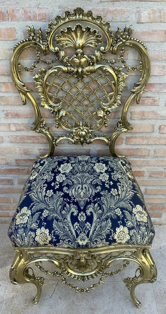 photo for sale French Louis XV Style Bronze Side Chair, 1930