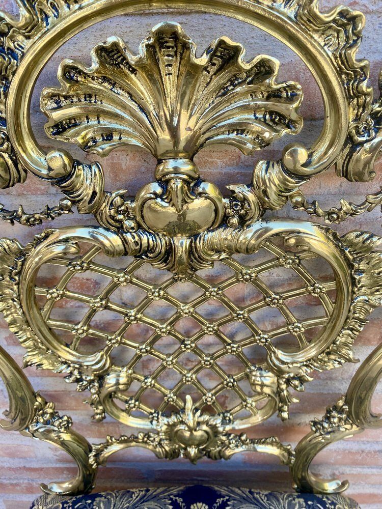 photo buy French Louis XV Style Bronze Side Chair, 1930