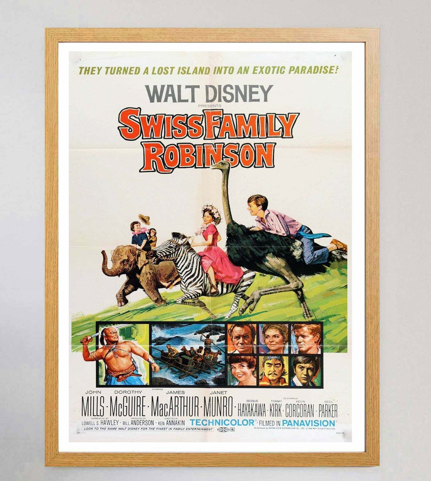 Original Vintage Poster Swiss Family Robinson photo Art