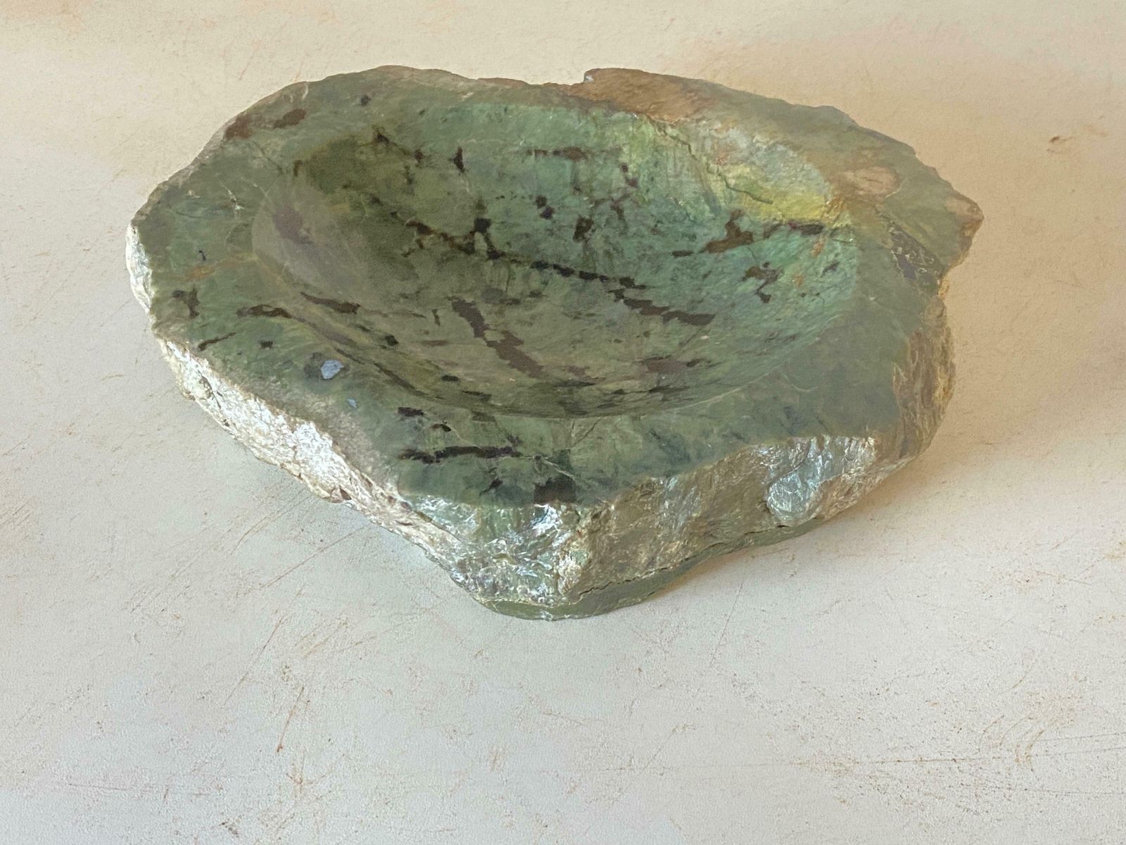 Vide Poche Ashtray In Marble Green Color, Italy 1960 photo 476.0