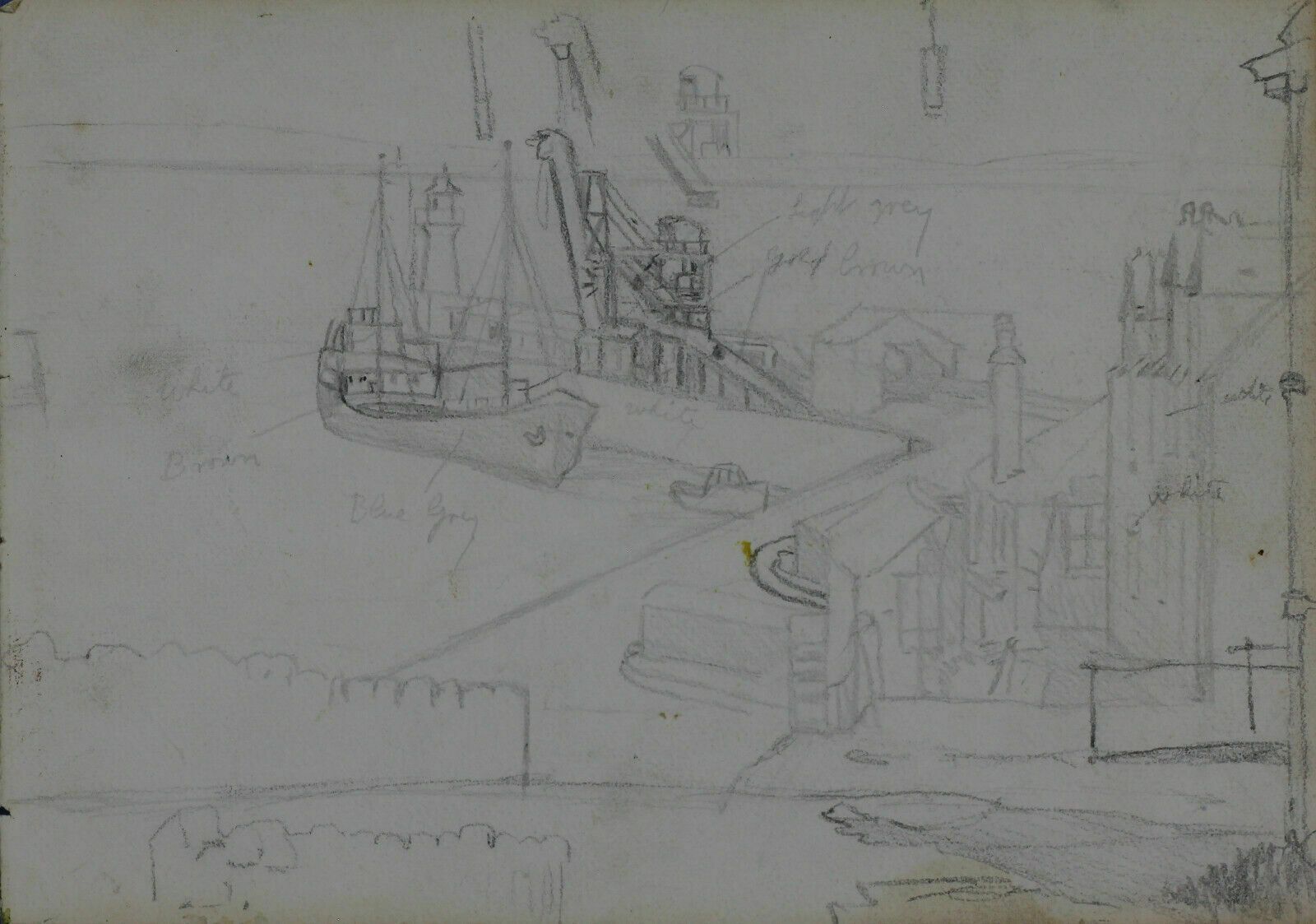 Watercolour By Newlyn Artist John Gutteridge Sykes. Rawethorpe. photo for sale