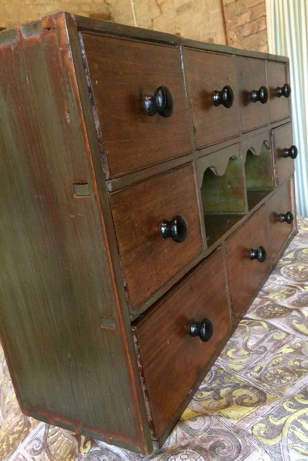 Antique Flight Of Drawers / Kitchen Spice Drawers photo for sale