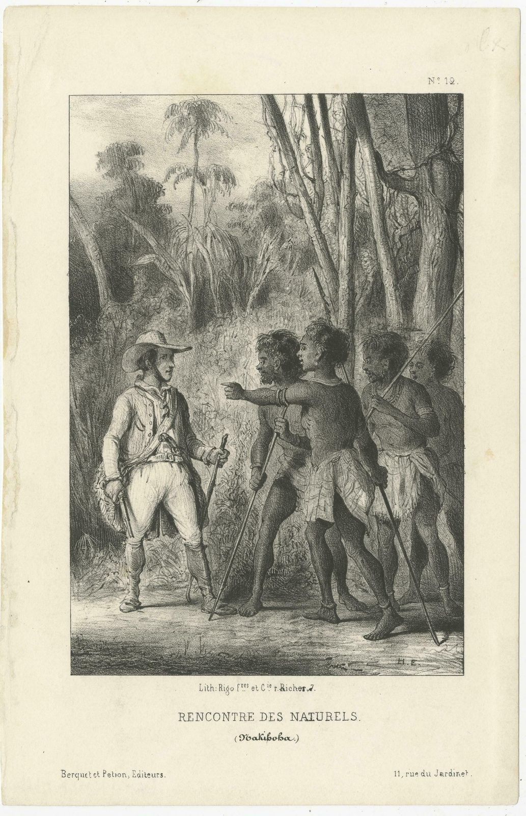 Antique Print Of The Meeting Of The Inhabitants Of Nakihoha photo furniture