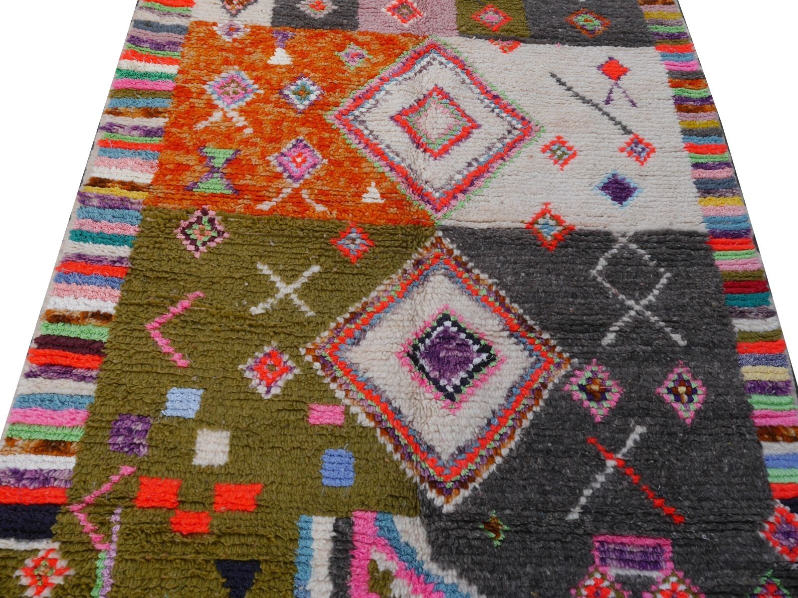 Berber Rug Morocco 7.4 X 4.5 Ft Moroccan Art 225 X 135 Cm photo 695.0