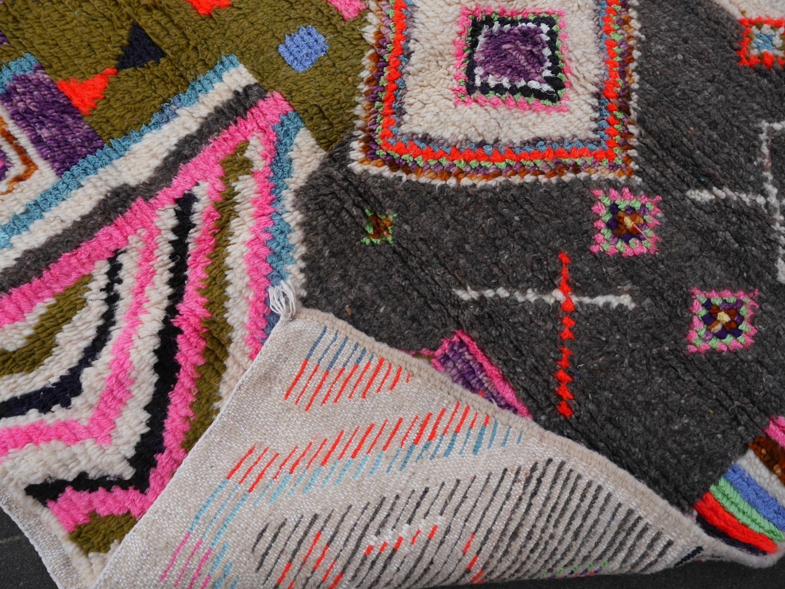 Berber Rug Morocco 7.4 X 4.5 Ft Moroccan Art 225 X 135 Cm photo buy