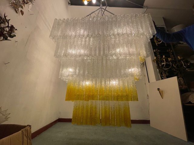 Extra Large Glass Tube Chandelier 24 Lights