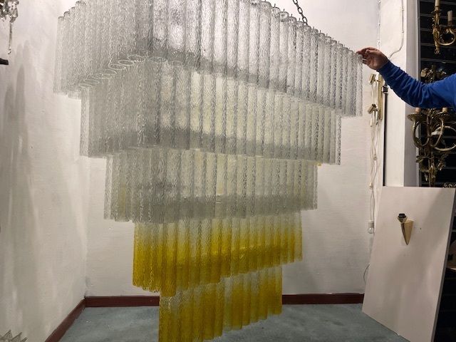 Extra Large Glass Tube Chandelier 24 Lights photo Lighting