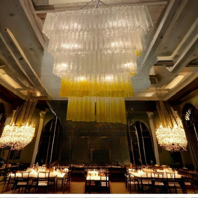photo furniture Extra Large Glass Tube Chandelier 24 Lights