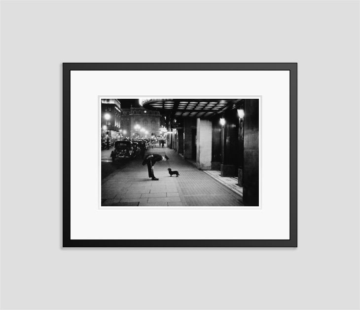 'Commissionaire's Dog' Kurt Hutton Silver Gelatin Resin Print Framed In Black photo furniture