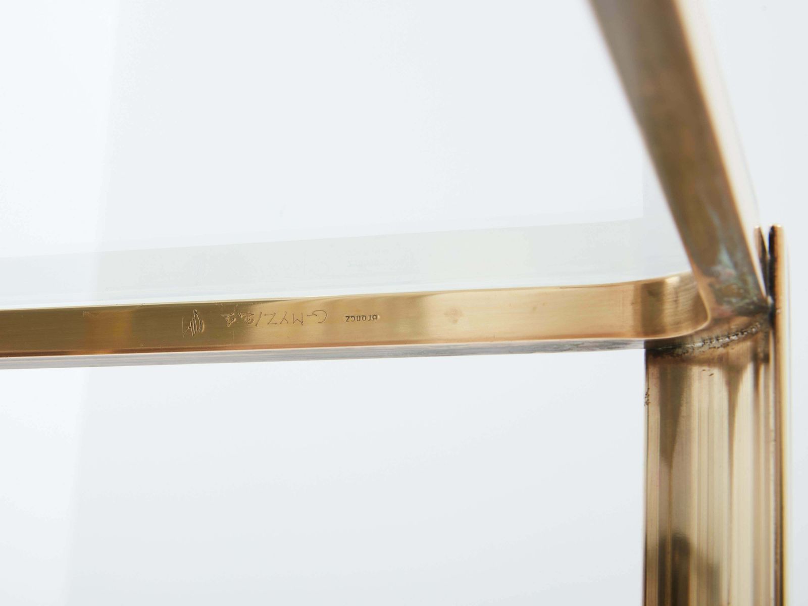 photo furniture Table basse à deux plateaux en bronze par Jacques Quinet pour Broncz, années 1960
