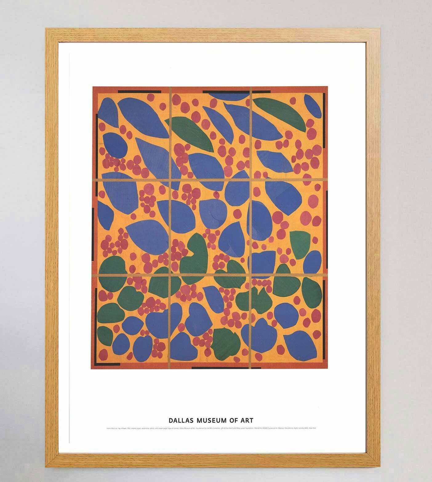 Original Vintage Poster Henri Matisse   Dallas Museum Of Art photo Art