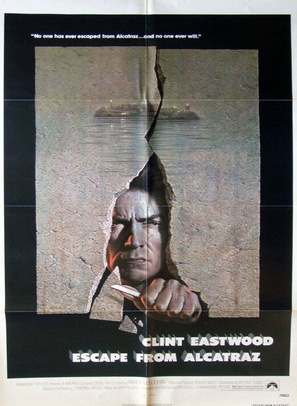 Original Vintage Poster Escape From Alcatraz