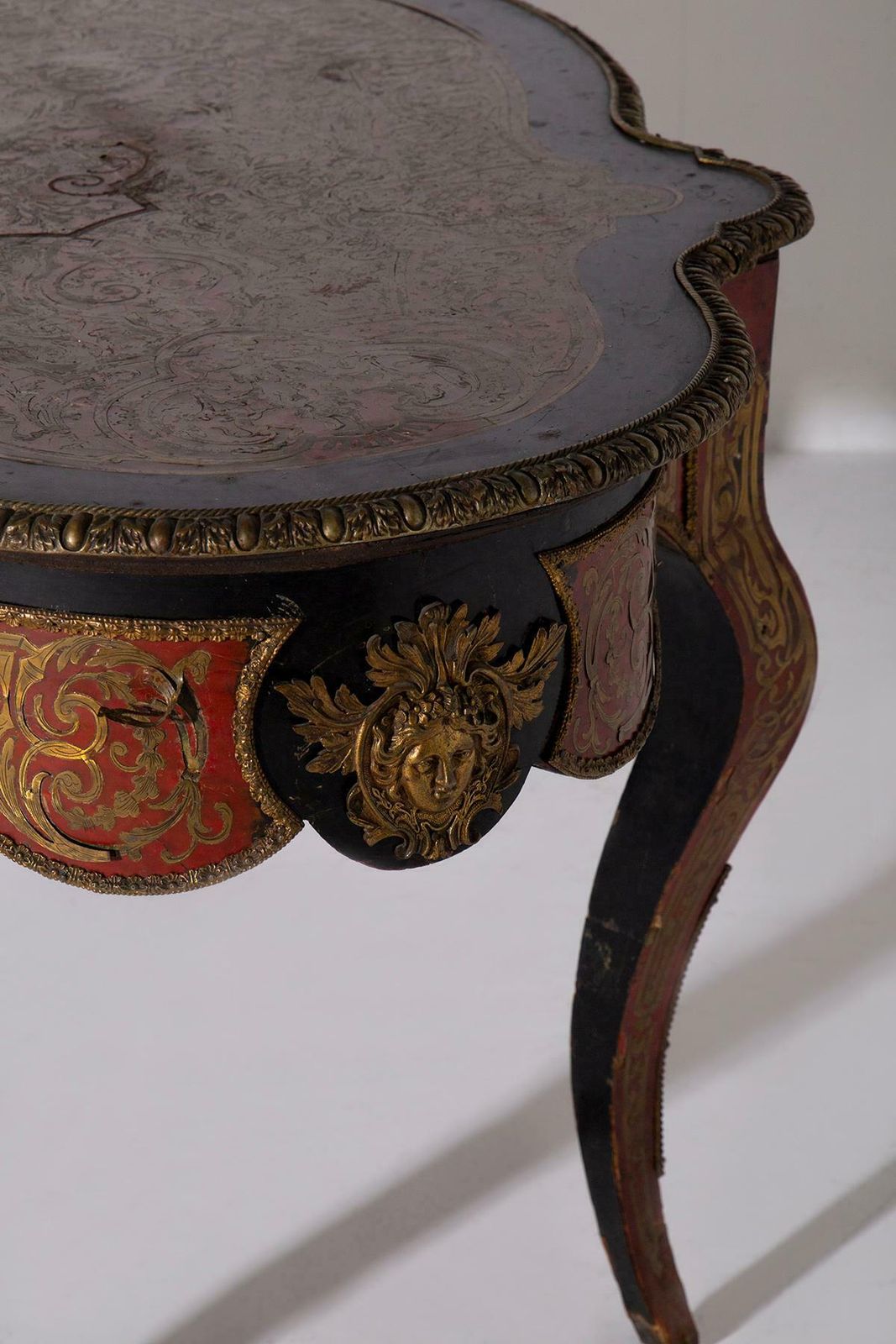 Boulle Styled Panelled Desk Napoleon Iiv, Late 1800s In Bronze photo 6863.0