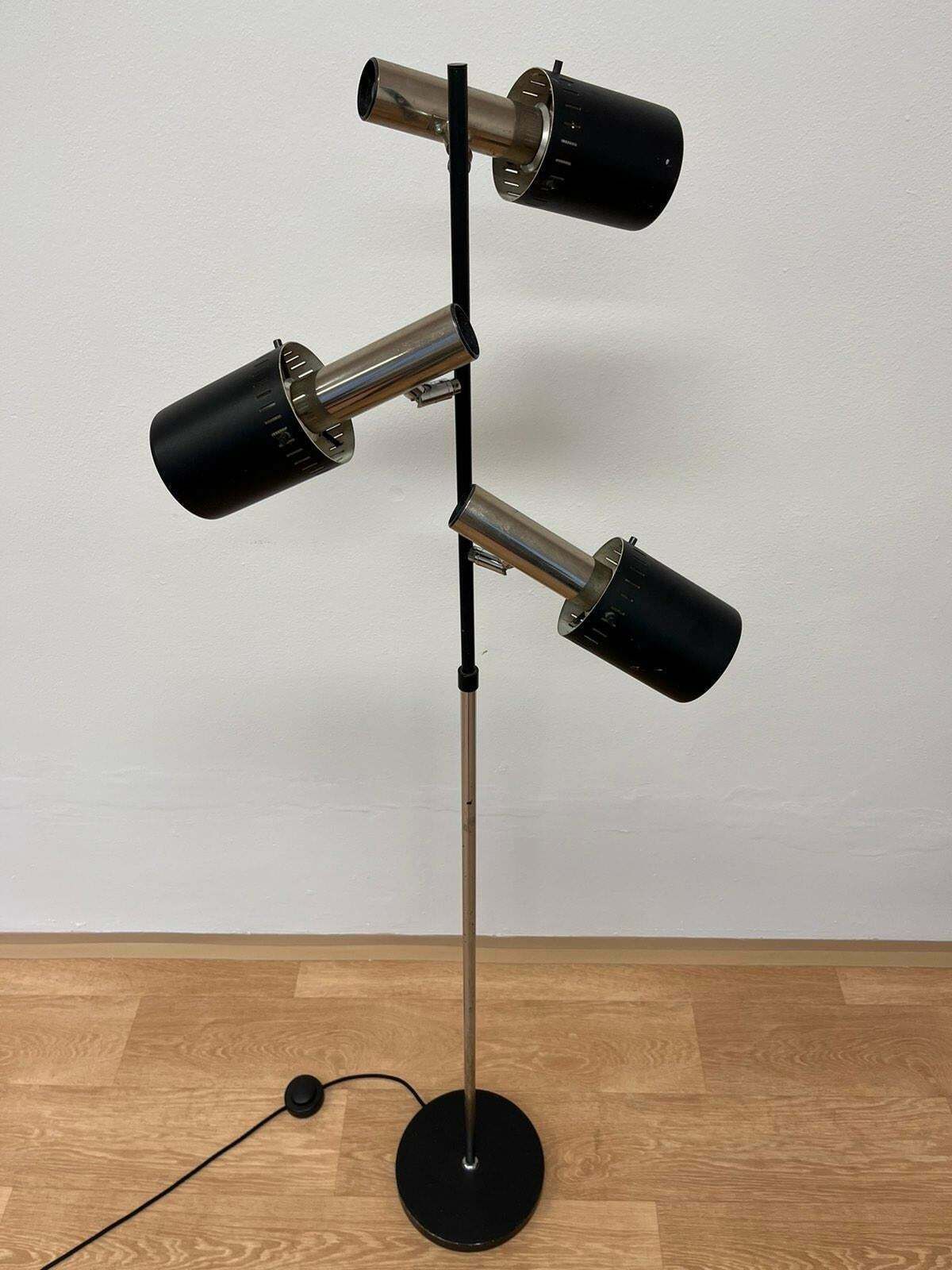 Midcentury Rare Floor Lamp In Style Of Jo Hammerborg, Denmark, 1970s photo for sale