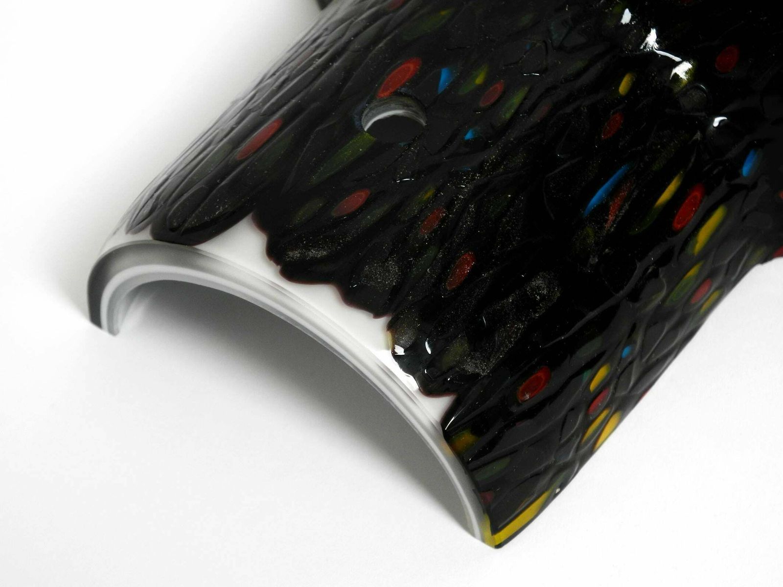 1505.0 Pair Of Large 80s Italian Postmodern Table Lamps Made Of Colored Murano Glass photo