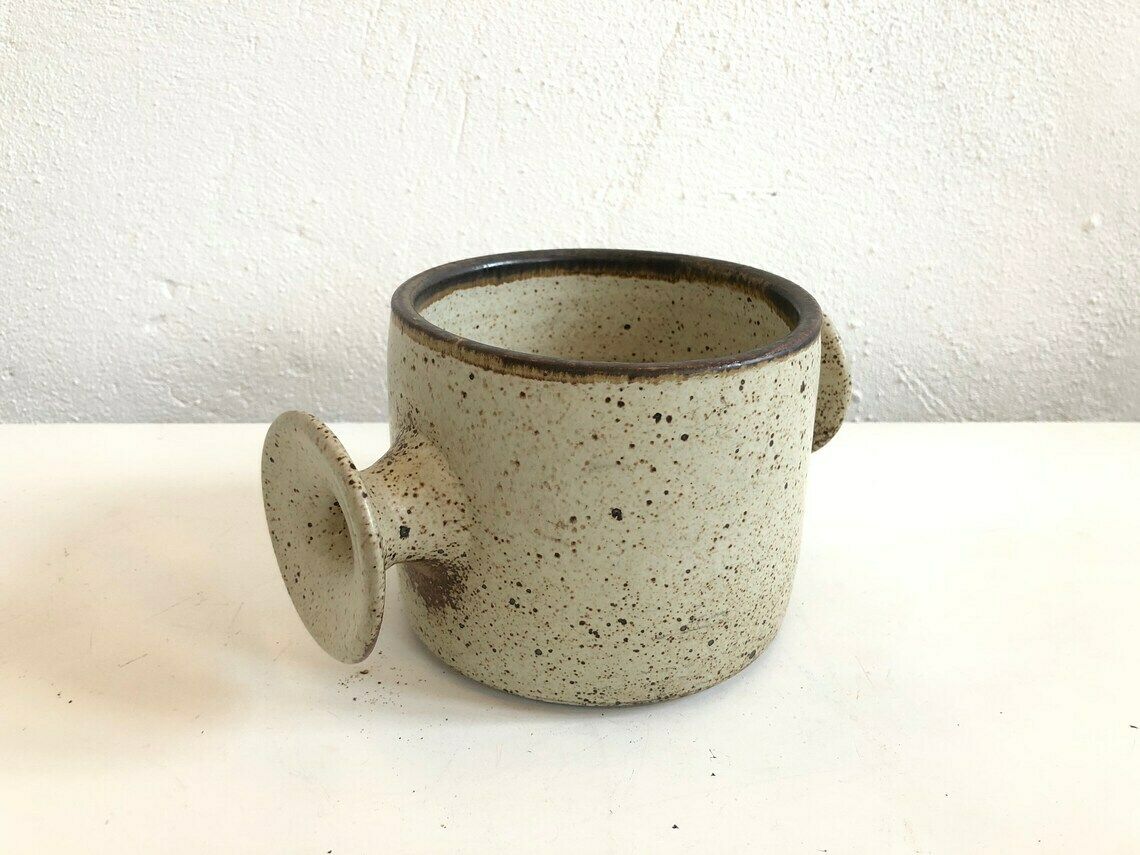 Danish Mid Century Modernist Design Fine Art Ceramic Piece In Earth Colors From Tingkeramik Følle, Denmark photo for sale