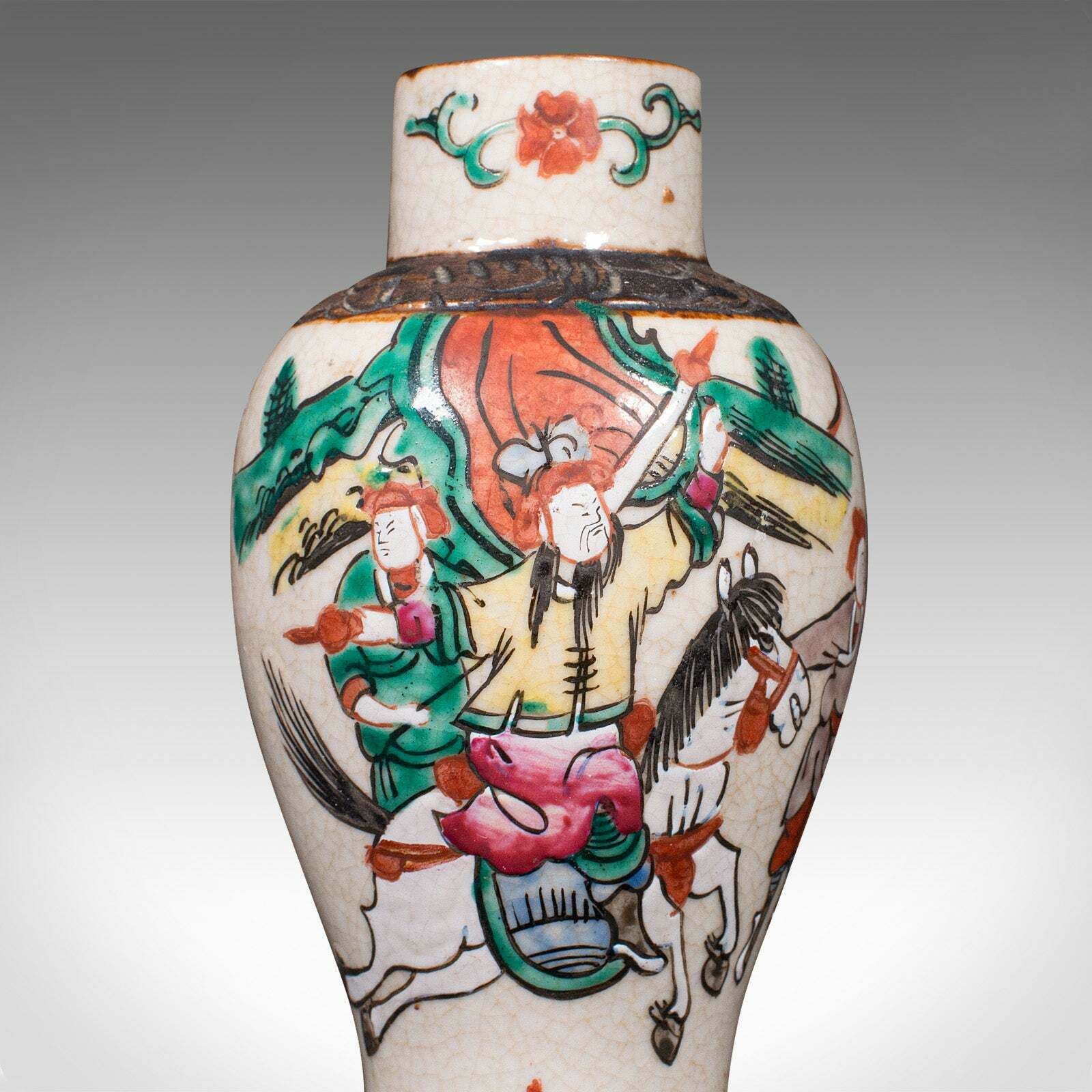 Small Antique Posy Vase, Japanese, Ceramic, Flower Urn, Meiji, Victorian, C.1900 photo vintage