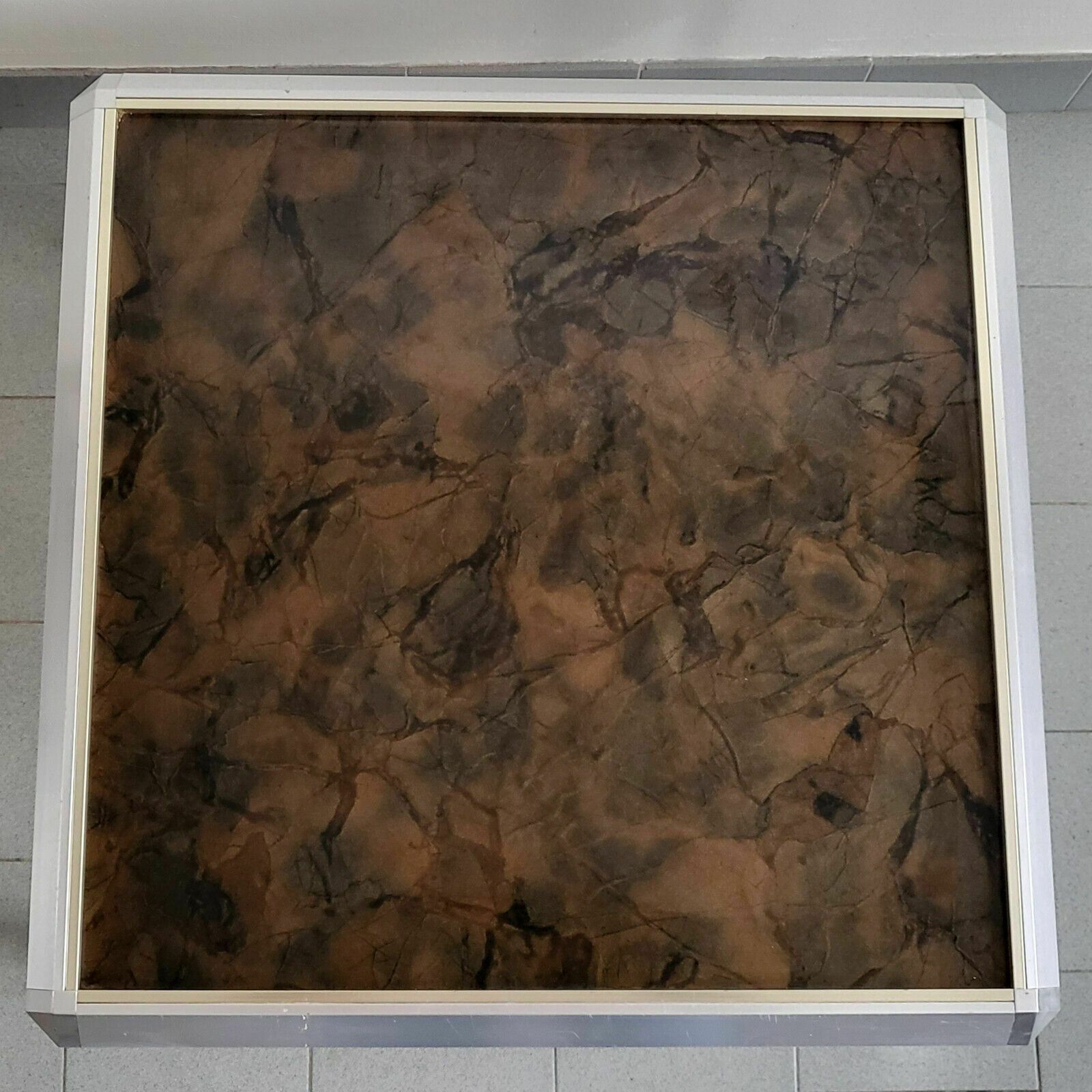 Low Table Table Vintage Court Court 60s In Aluminium   Formica 60s 1960s photo for sale