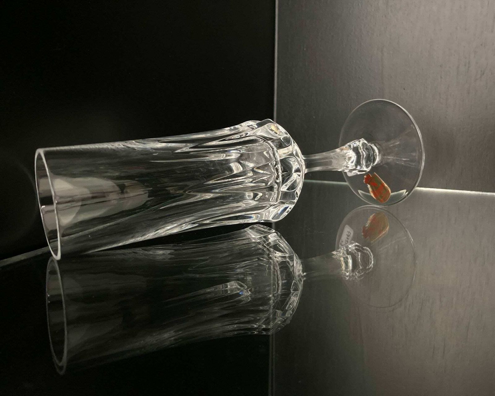 Nachtmann Champagneglazen | 6 Flûtes | Markante Vorm En Zwaar Glas | Jaren 60–80 photo for sale