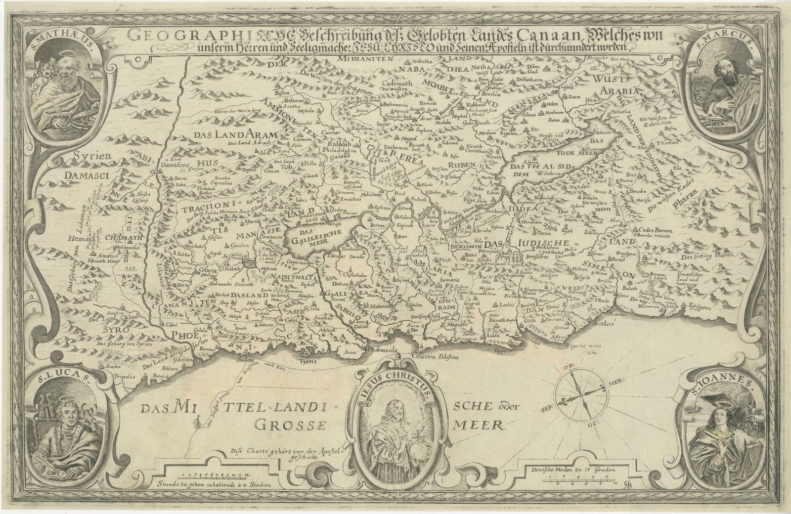 Scare Map Of Canaan, With Portraits Of The Apostles Of Matheaus And Others photo furniture