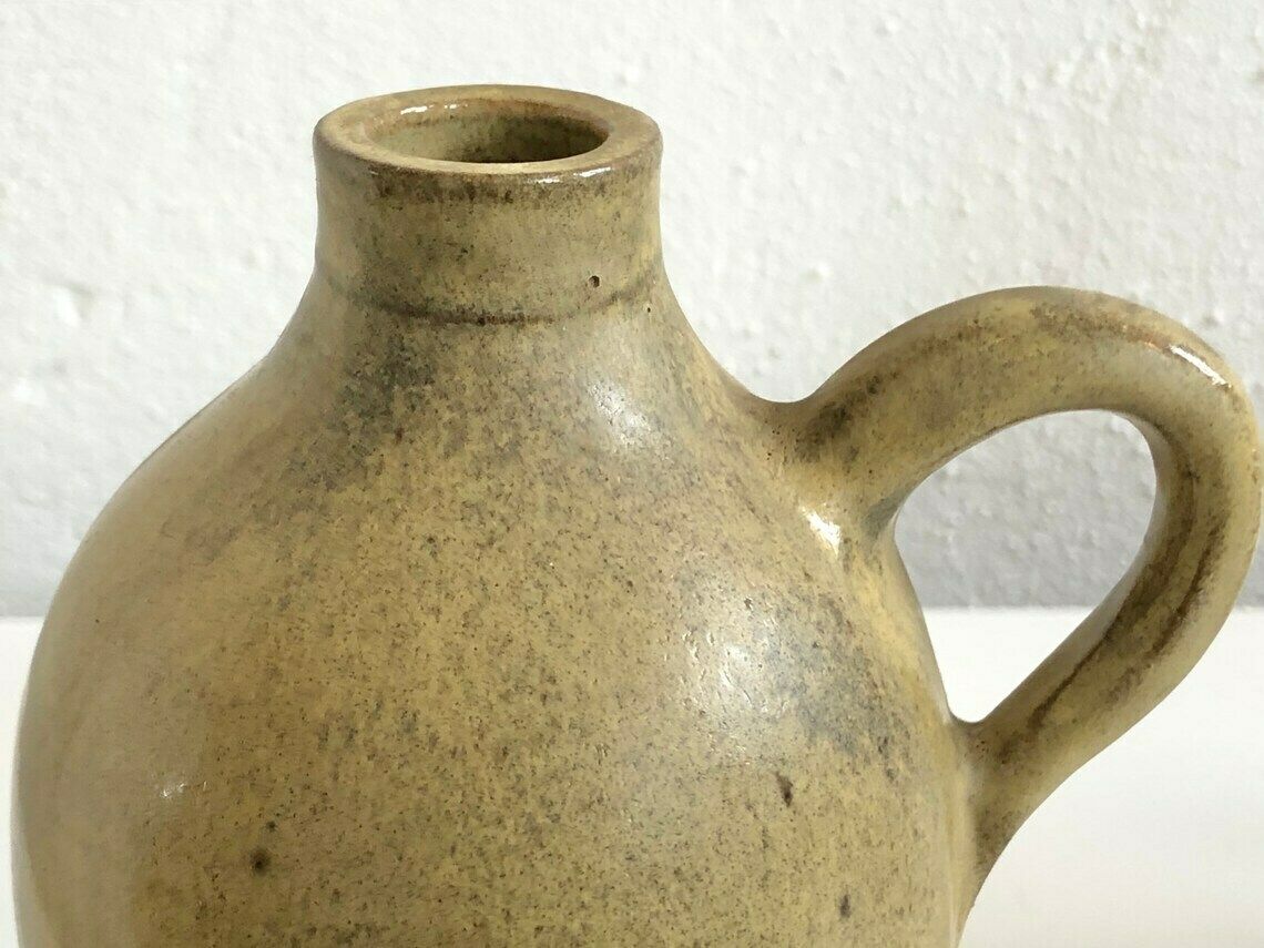 Two Danish Mid Century Ceramic Vases With Handles And Glaze In Earth Colors photo buy