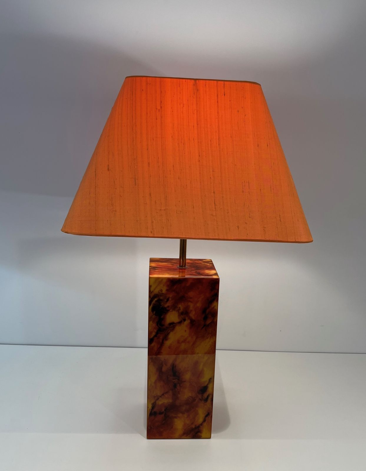 Pair Of Plexiglass Lamps. French Work. Around 1970 photo Lighting