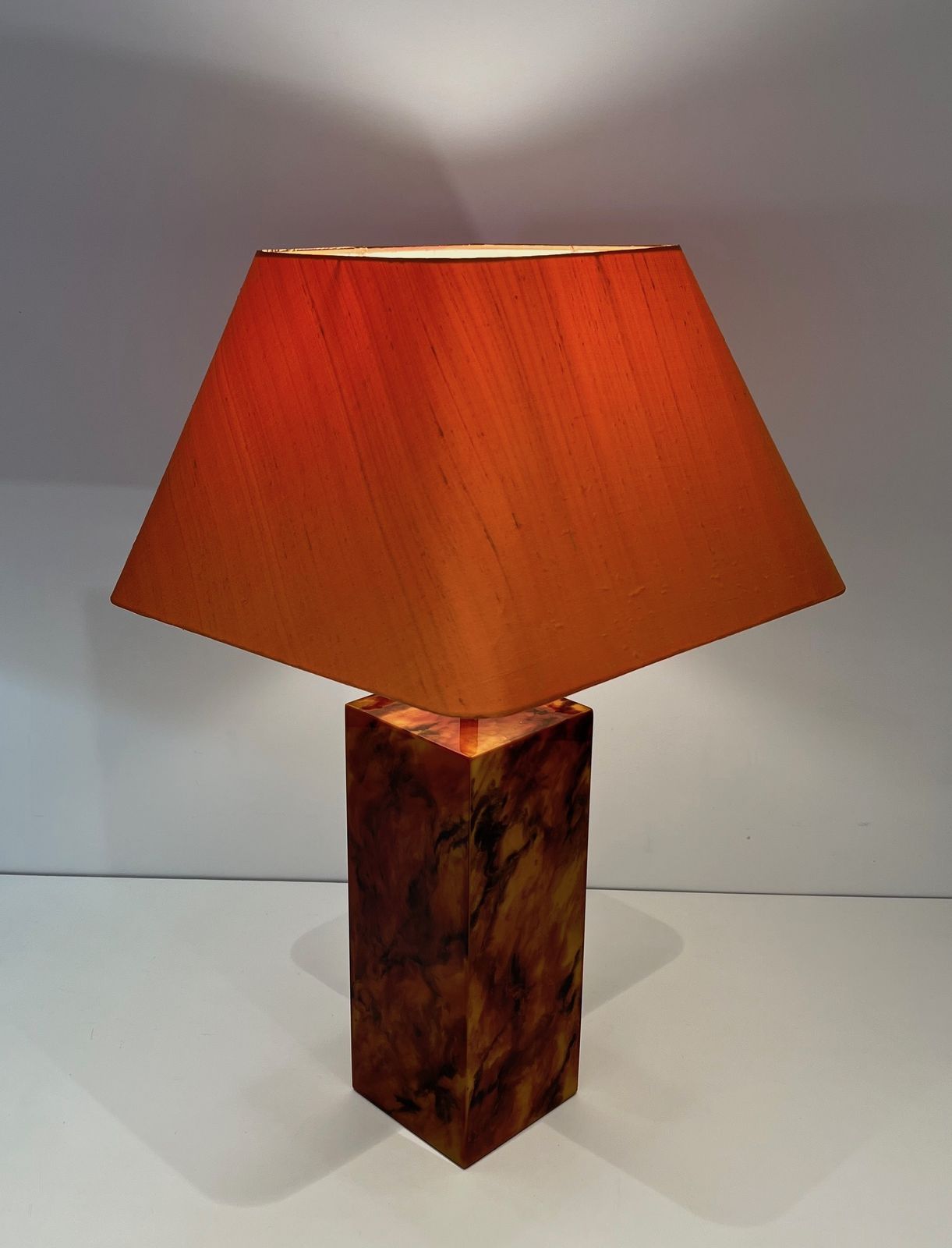 photo furniture Pair Of Plexiglass Lamps. French Work. Around 1970