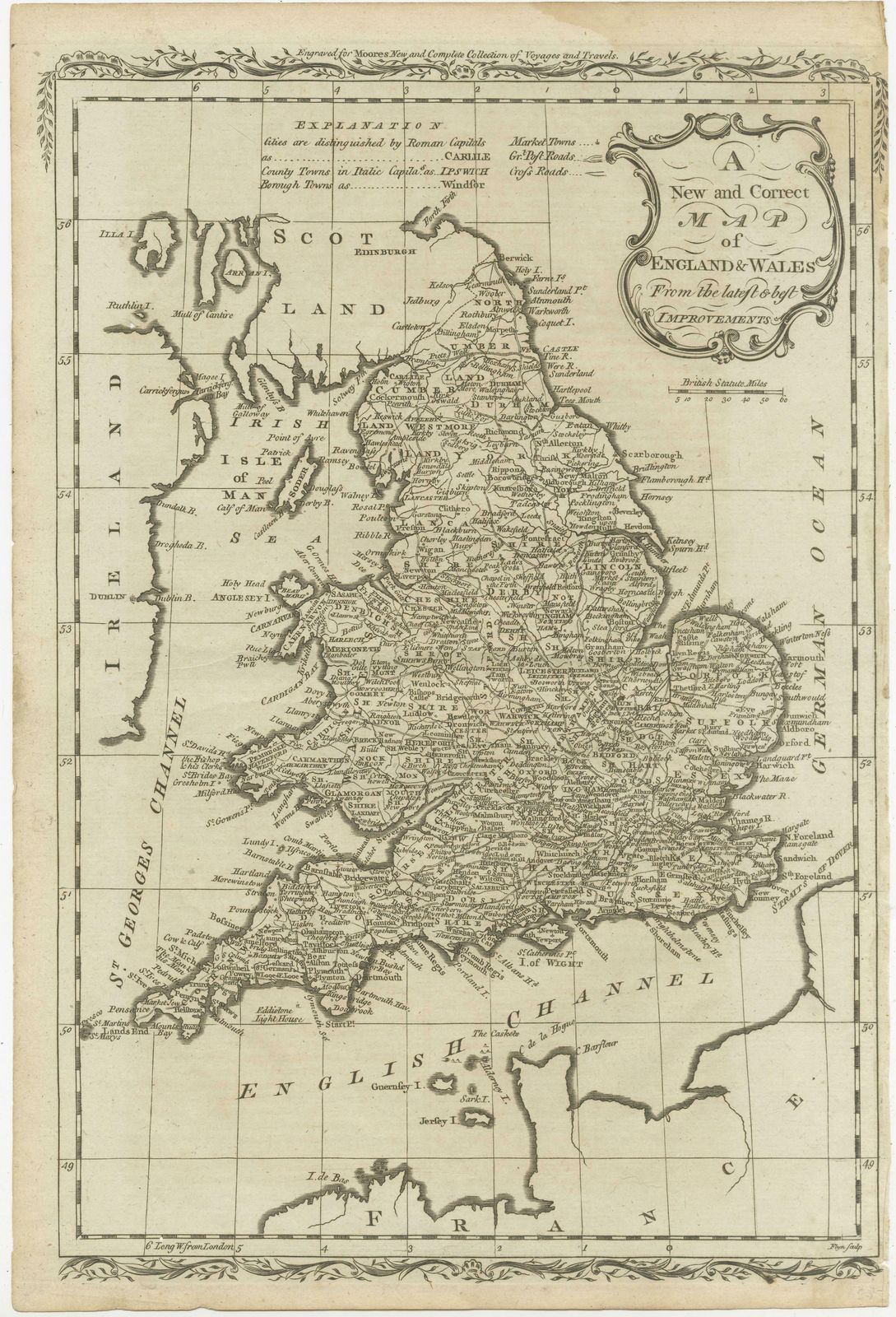 Original Antique Map Of England And Wales photo furniture