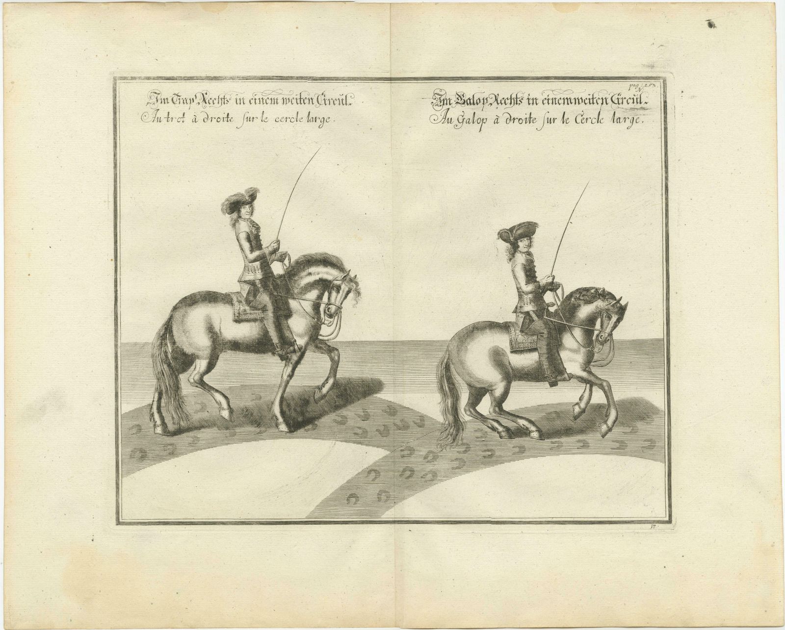 Set Of 3 Antique Horse Riding Prints photo Art