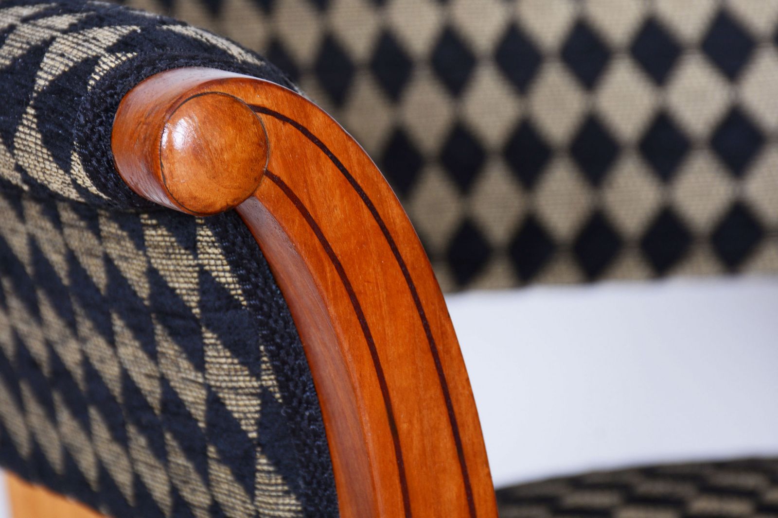 Restored Biedermeier Armchair, Cherry Tree, Ebony, Austria Vienna, 1820s photo Furniture