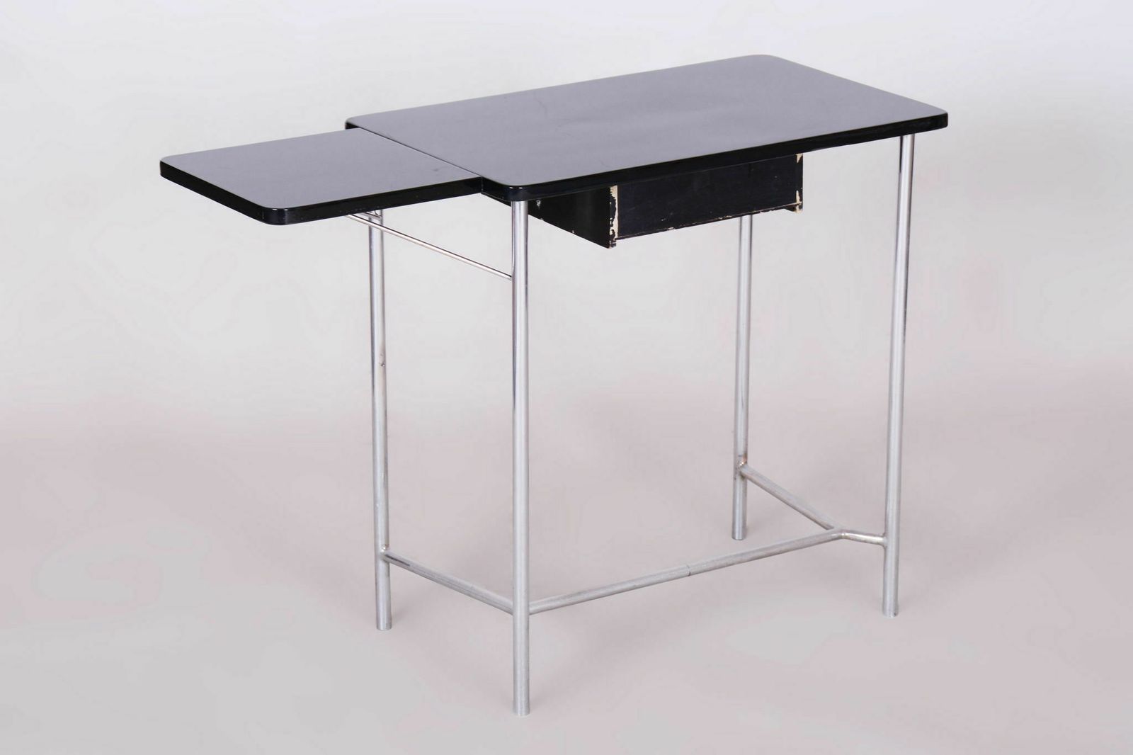 Restored Bauhaus Small Dissociative Table, By Mücke Melder, Chrome, Czech, 1930s photo Furniture