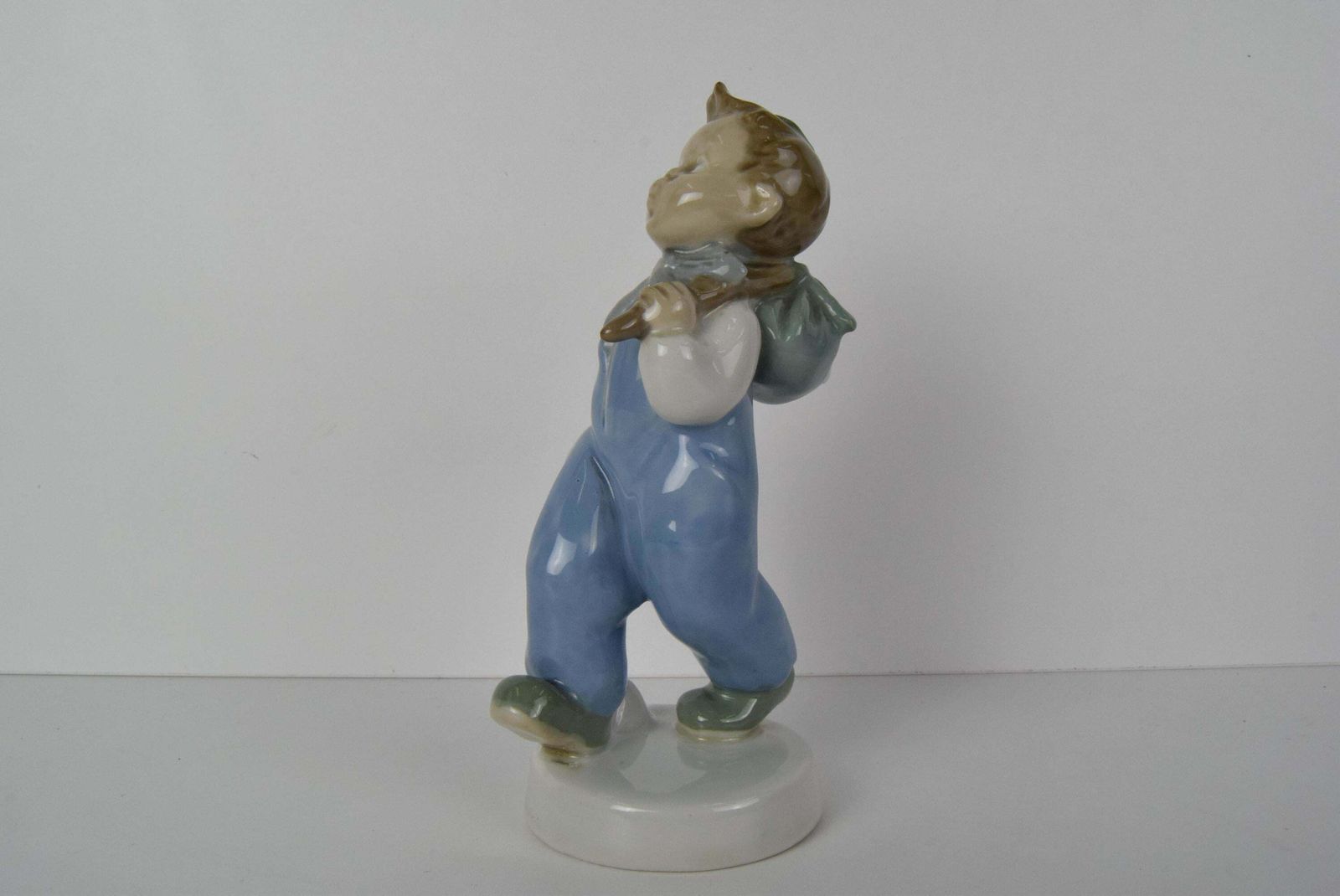 photo for sale Rare Beautiful Design Porcelain Boy Figurine By Ella Strobach König/ Royal Dux