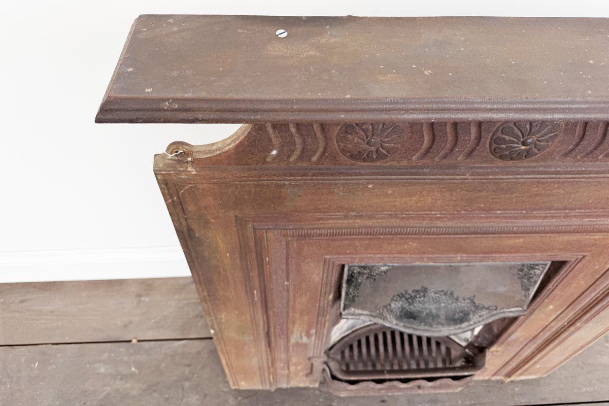 Antique Victorian Cast Iron Combination Grate photo vinterior