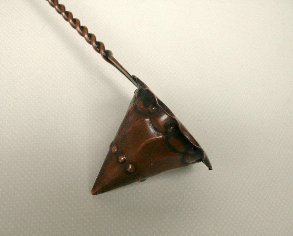 Arts And Crafts Candle Snuffer In Copper, 1890s photo vintage