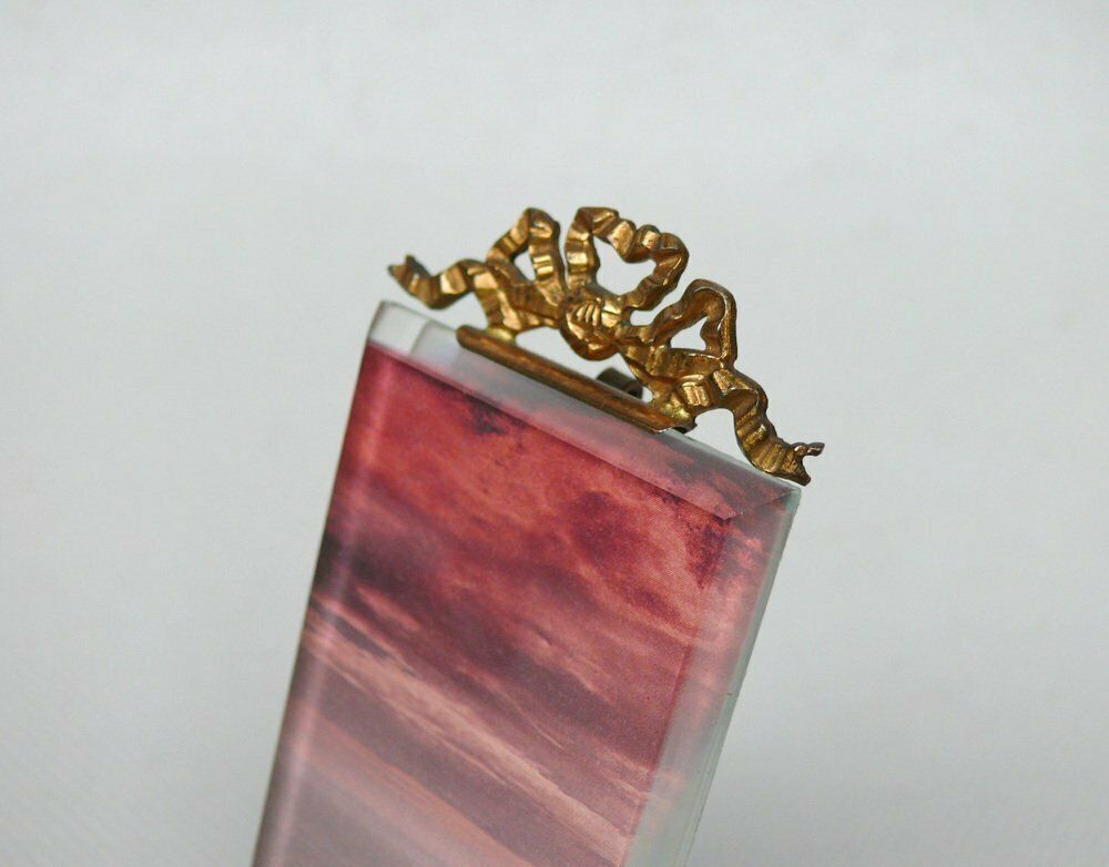 Small Art Nouveau Picture Frame In Brass & Glass Pane photo 533.8