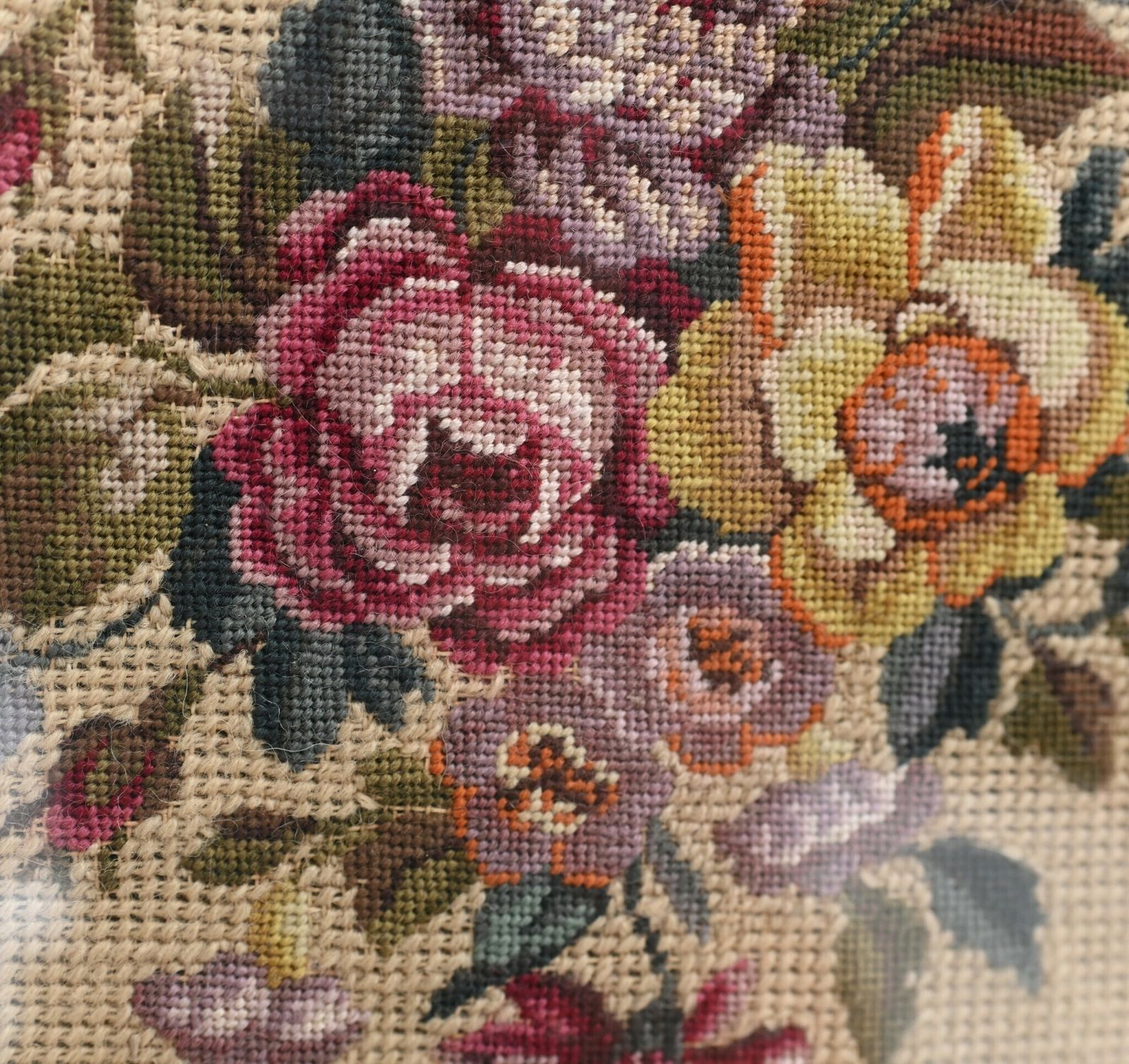 photo vinterior Pair Regency Pole Screens Fire Needlepoint Tapestry 1830