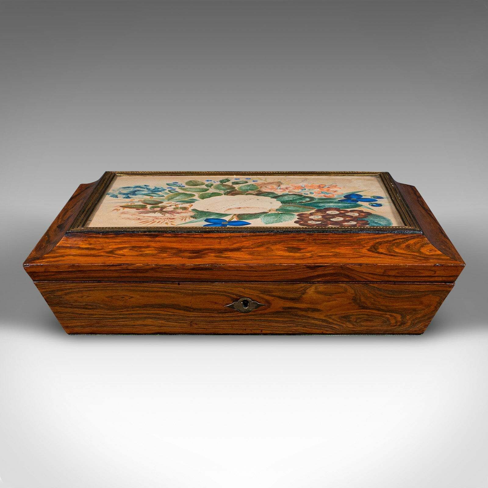 Antique Decorative Finery Box, English, Jewellery, Keepsake, Regency, Circa 1830 photo for sale